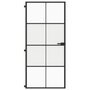 Voir la diapositive 3 : VIDAXL Porte interieure mince noir 93x201,5 cm verre trempe aluminium