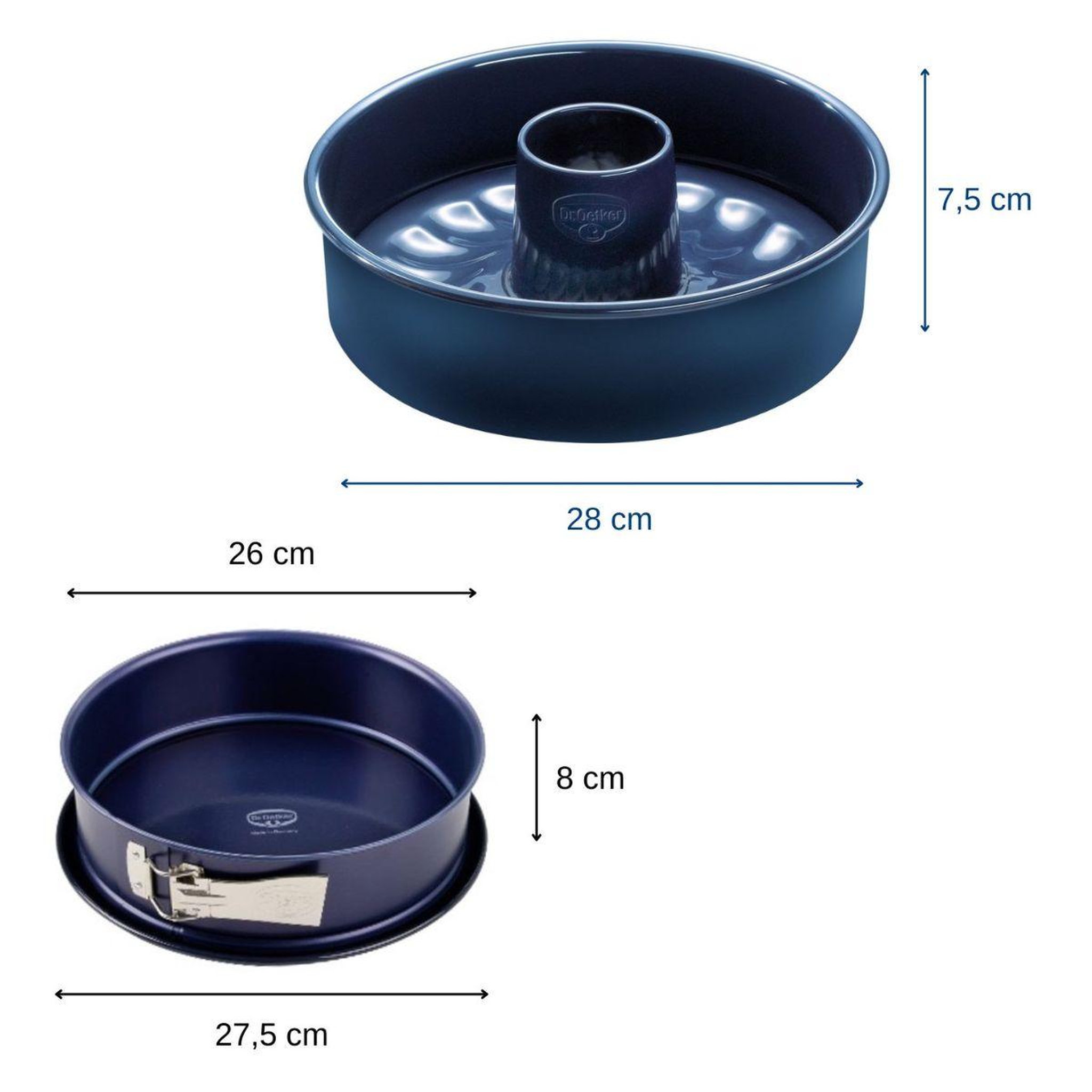 Voir la diapositive 3 : DR.OETKER Moule à charnière 26 cm et moule à savarin fond amovible 28 cm dr. Oetker back liebe