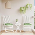 VIDAXL Coussins de chaise lot de 2 a motif de feuilles 50x50x7 cm