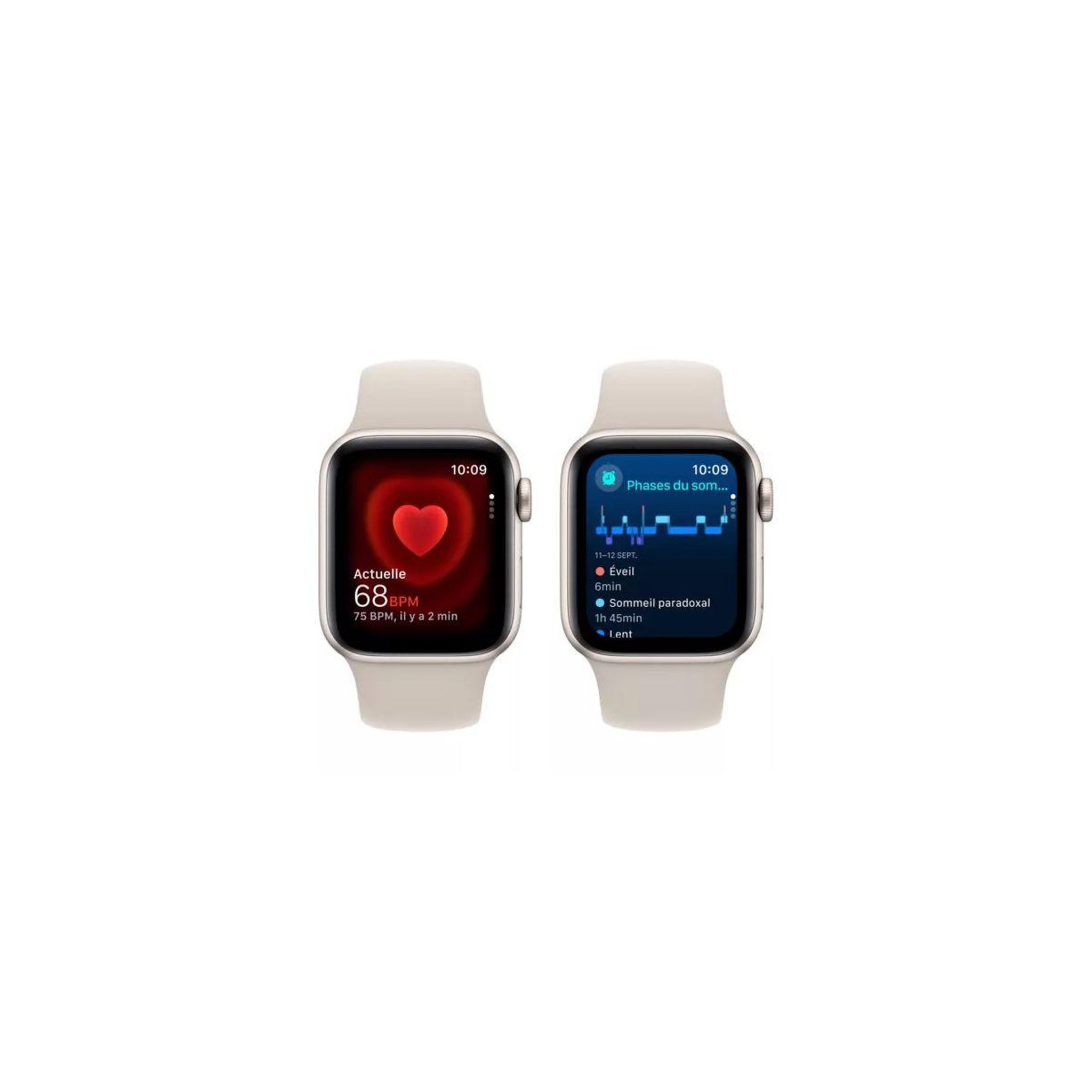 Voir la diapositive 5 : APPLE Montre connectée SE 44mm Lumière Stellaire S/M Cellular