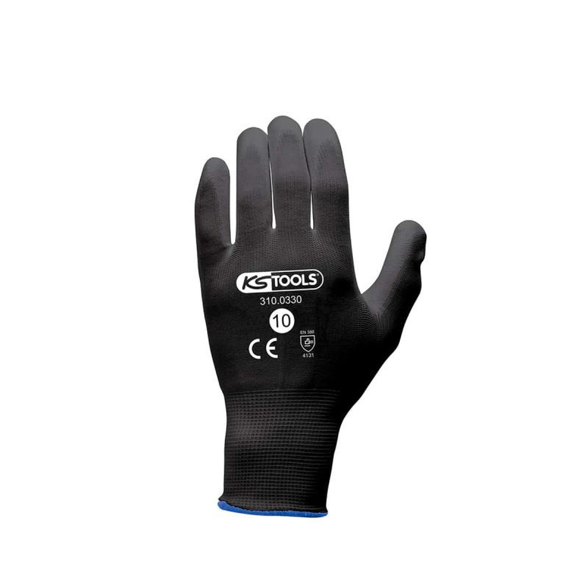 Ks Tools Boîte de 12 paires de gants ks tools - microfibres - noir - taille xl - 310.0330