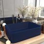 Voir la diapositive 1 : VIDAXL Lavabo de luxe Bleu fonce mat 41x30x12 cm Ceramique
