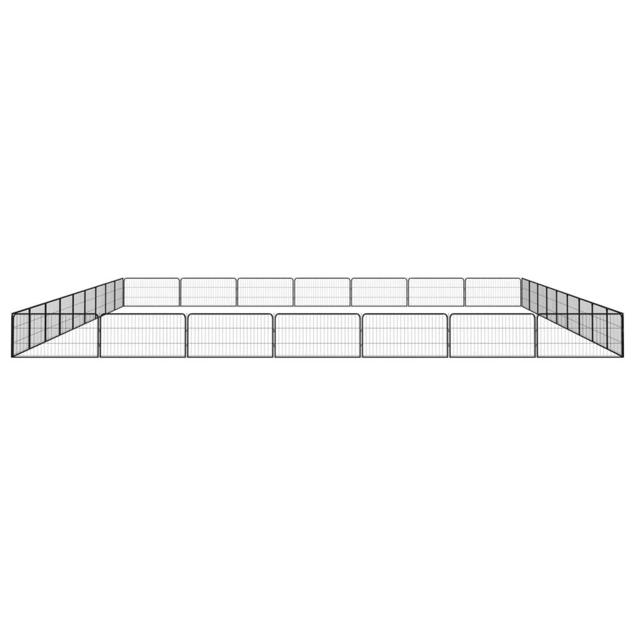 Voir la diapositive 4 : VIDAXL Parc pour chien 32panneaux Noir 100x50cm Acier enduit de poudre