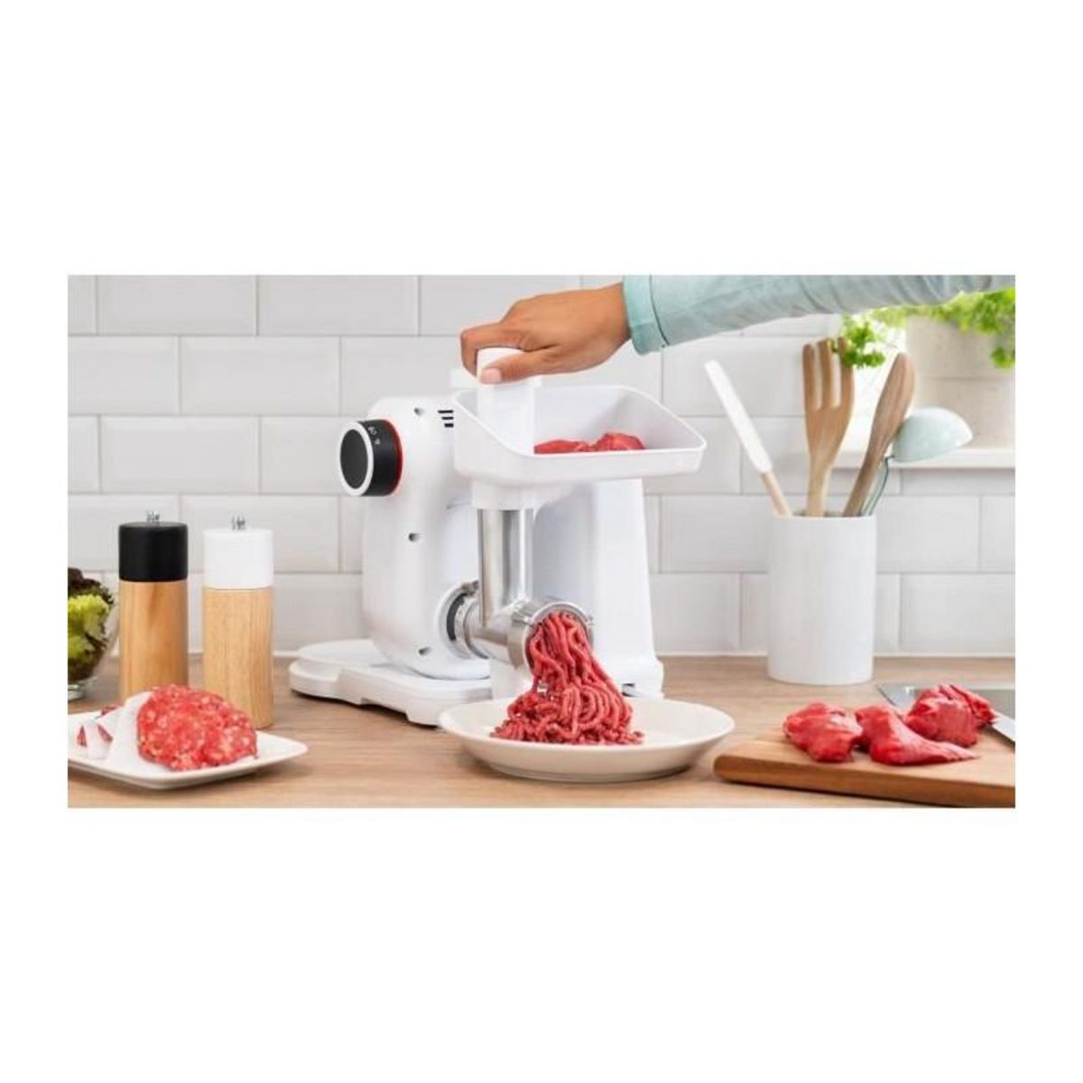 BOSCH Accessoire hachoir a viande - BOSCH - MUZS2FWW - Blanc - Acier satin