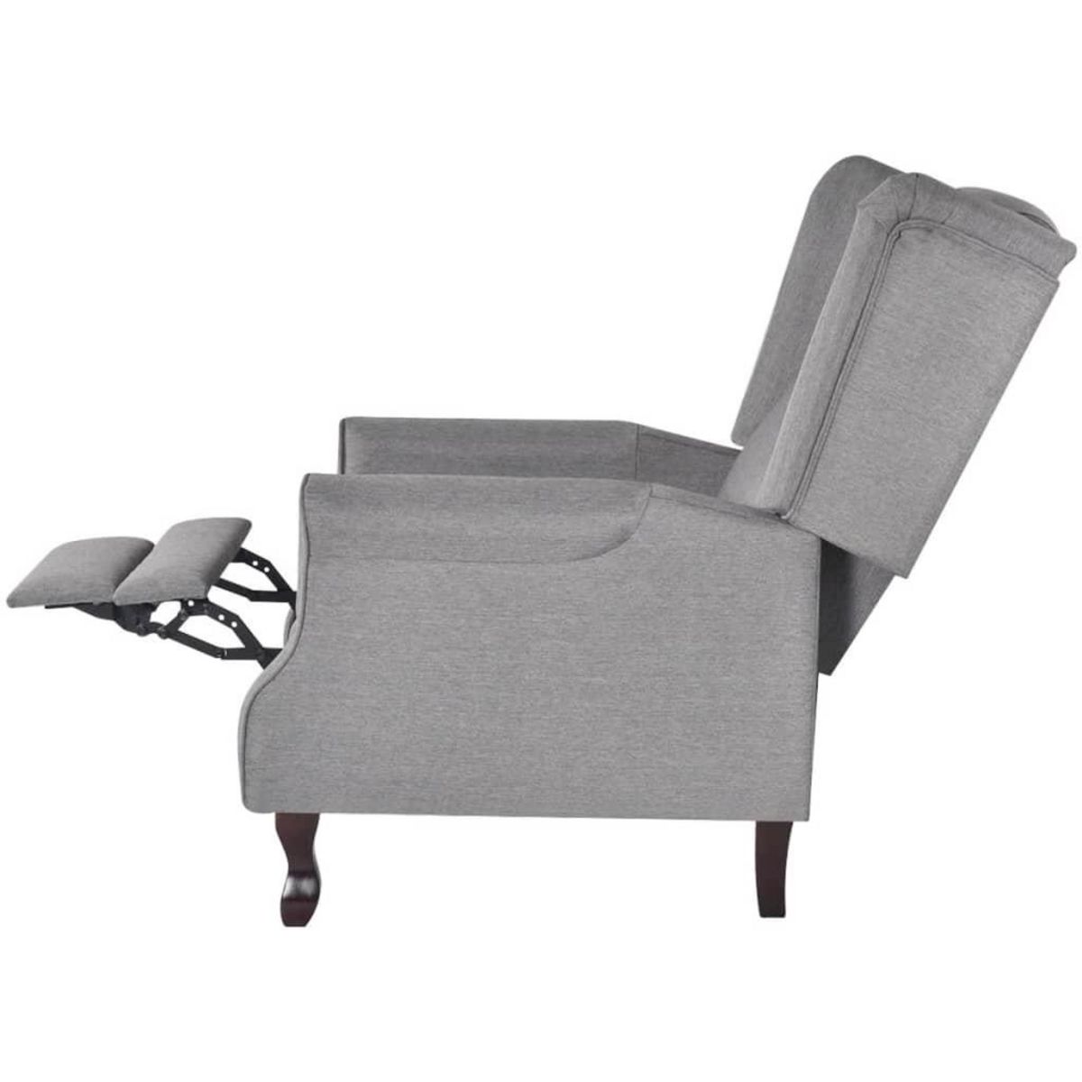 VIDAXL Fauteuil gris tissu