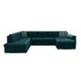 Voir la diapositive 5 : BEST MOBILIER Chuck - canapé panoramique xxl - convertible avec coffre - 7 places - gauche