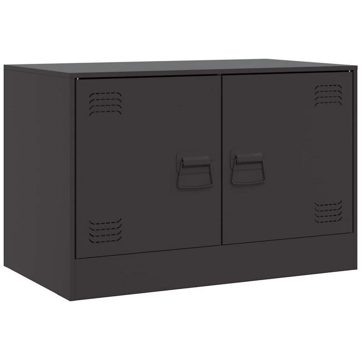 VIDAXL Meuble TV noir 67x39x44 cm acier