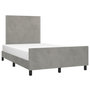 Voir la diapositive 3 : VIDAXL Cadre de lit sans matelas gris clair 120x200 cm velours