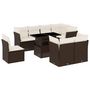 Voir la diapositive 2 : VIDAXL Salon de jardin avec coussins 9 pcs marron resine tressee
