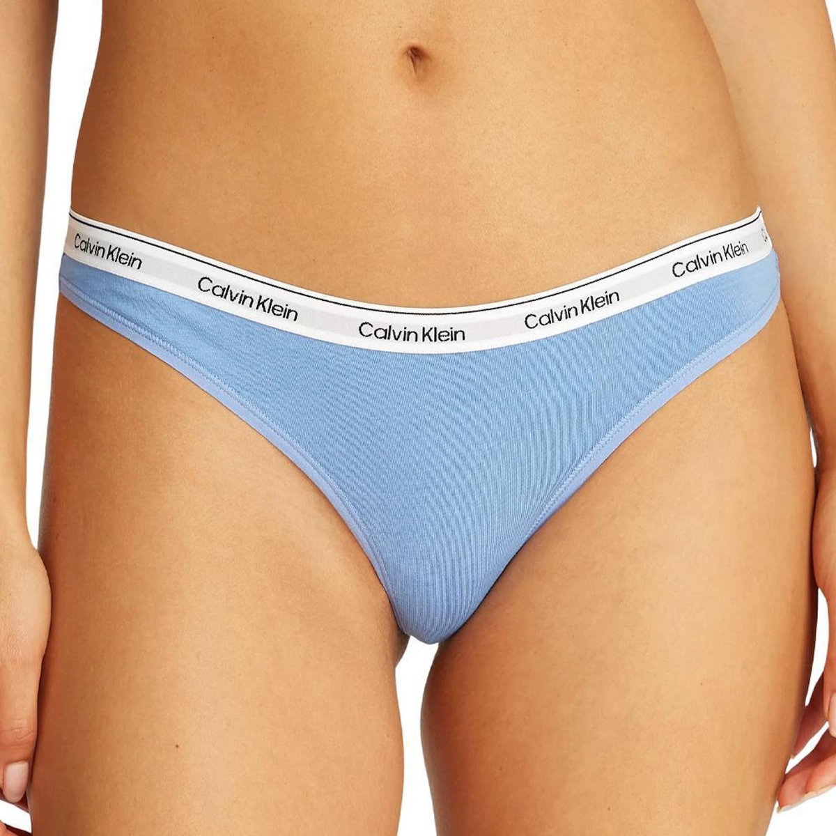 CALVIN KLEIN JEANS X3 Strings /Bleu Femme Calvin Klein Thong