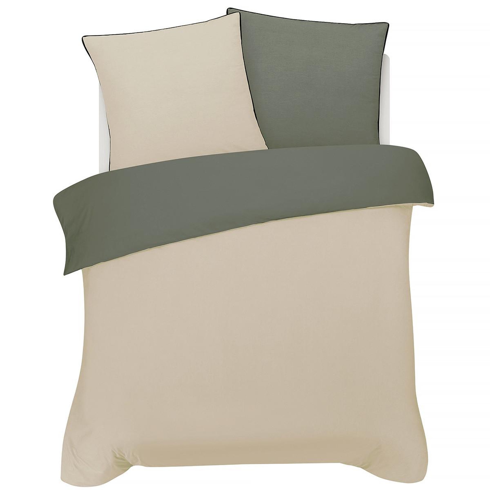 Voir la diapositive 3 : FUTURE HOME Parure de lit double bicolore