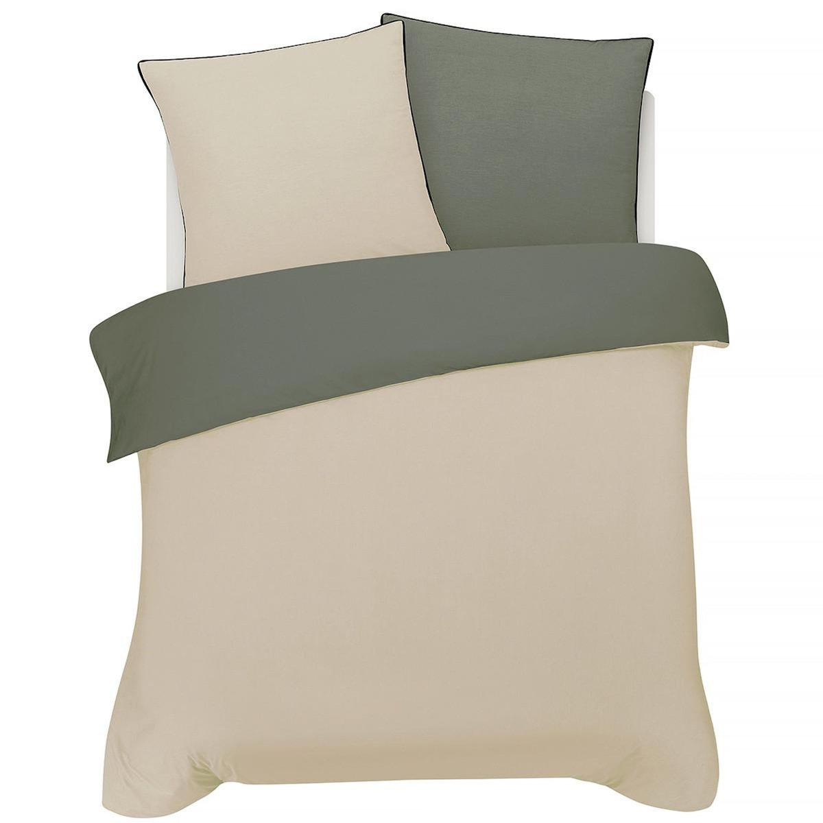 FUTURE HOME Parure de lit double bicolore