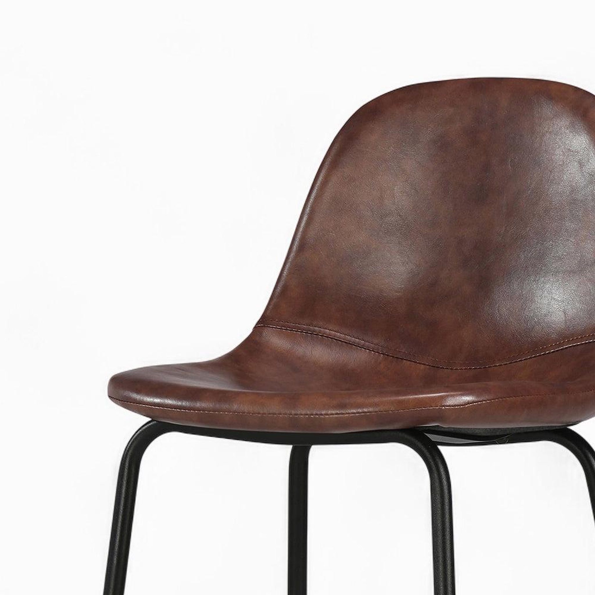 Voir la diapositive 3 : MAISON PAVANE Pack 4 chaises pour îlot central camel et marron 65 cm-henrik
