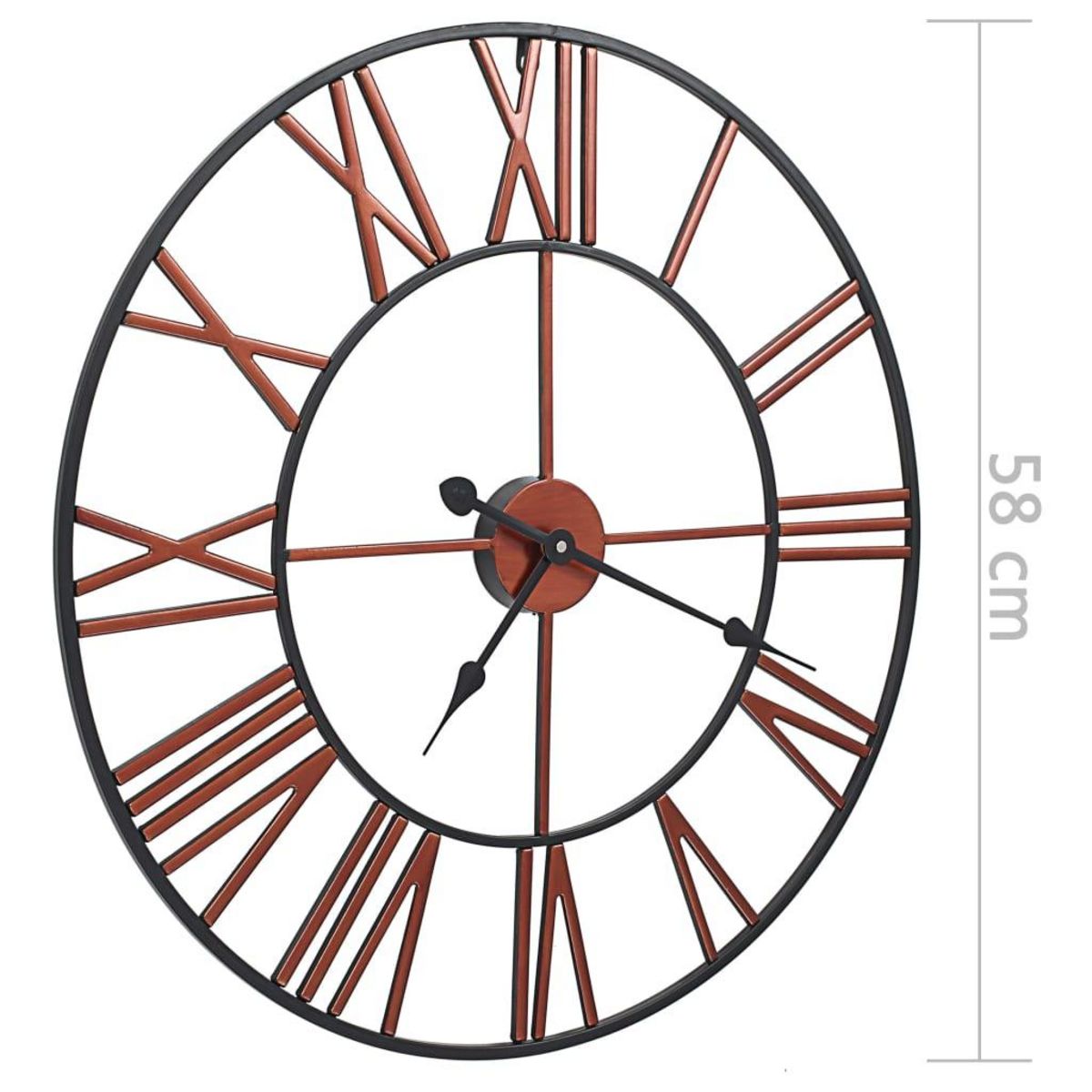 VIDAXL Horloge murale Metal 58 cm Rouge