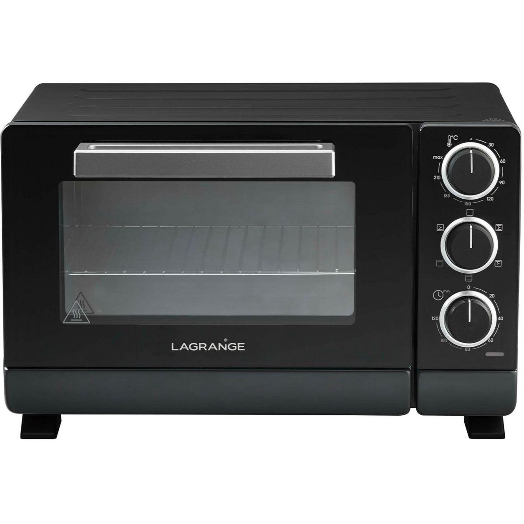 Voir la diapositive 2 : LAGRANGE Mini four 719001 chaleur tournante 21L - 250°C - 120 min - Noir