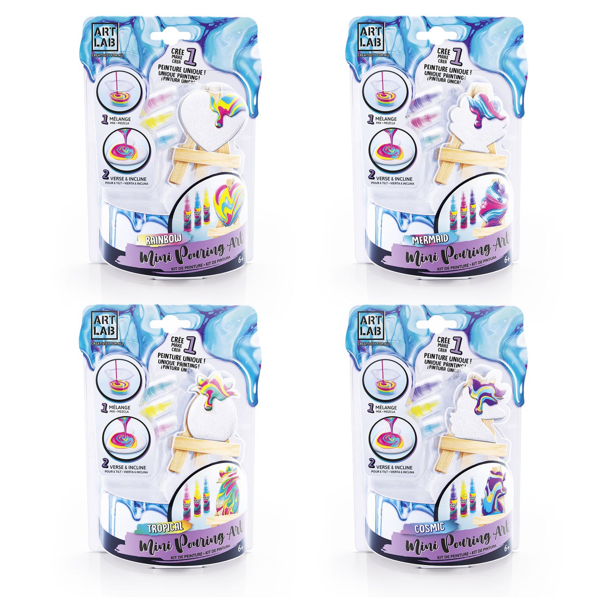 Voir la diapositive 4 : CANAL TOYS Kit Pouring paint mini chevalet