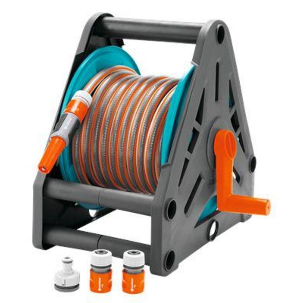 Gardena Devidoir portable équipé - 15 m de tuyau + lance + accessoires