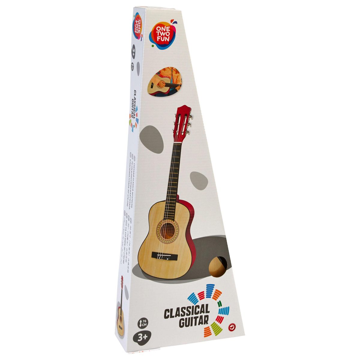 One Two Fun Guitare sèche 76 cm avec corde en nylon