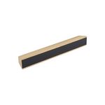 CENTRALE BRICO Poignée Xin 192 chêne laqué/noir