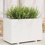 VIDAXL Jardiniere blanc 110x60x72 cm bois de pin massif