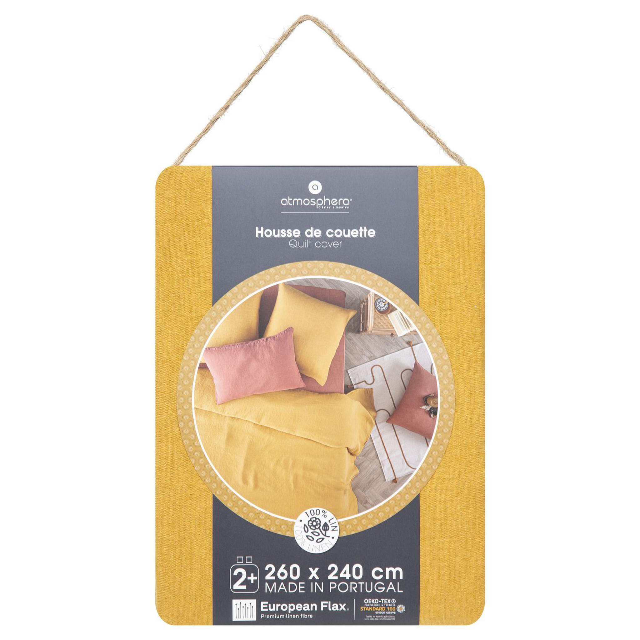 Voir la diapositive 3 : ATMOSPHERA Housse de couette 2 places 100% lin