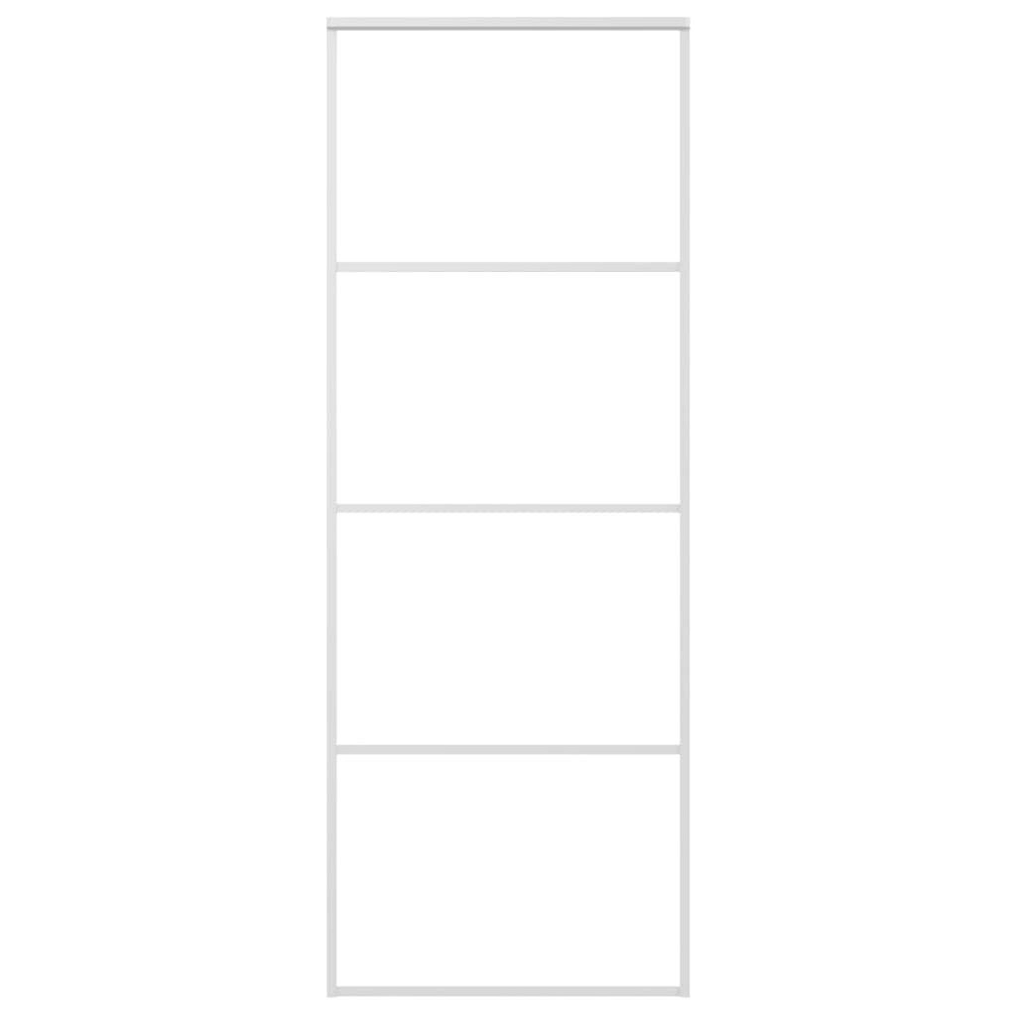 Voir la diapositive 2 : VIDAXL Porte coulissante Verre ESG et aluminium 76x205 cm Blanc