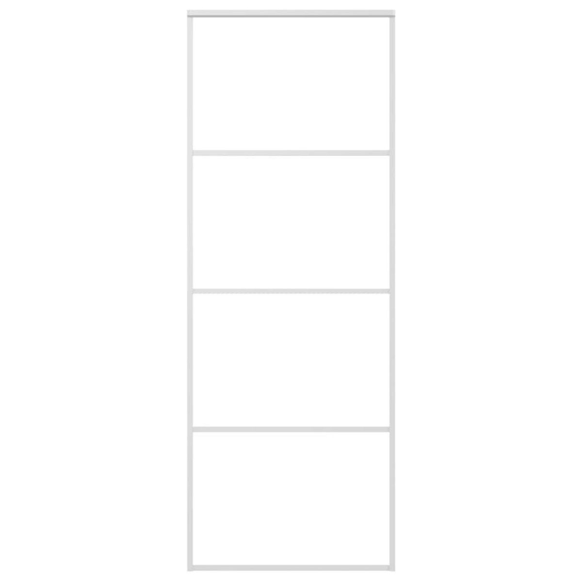 VIDAXL Porte coulissante Verre ESG et aluminium 76x205 cm Blanc