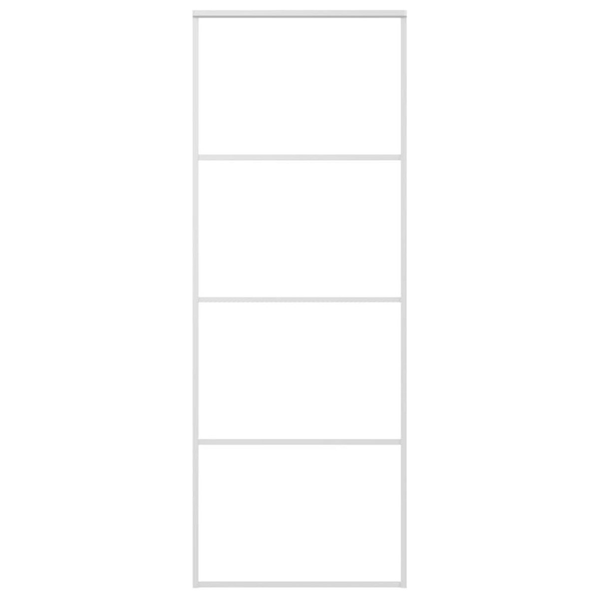 VIDAXL Porte coulissante Verre ESG et aluminium 76x205 cm Blanc