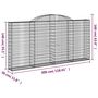 Voir la diapositive 6 : VIDAXL Panier de gabions arque 300x30x140/160 cm Fer galvanise