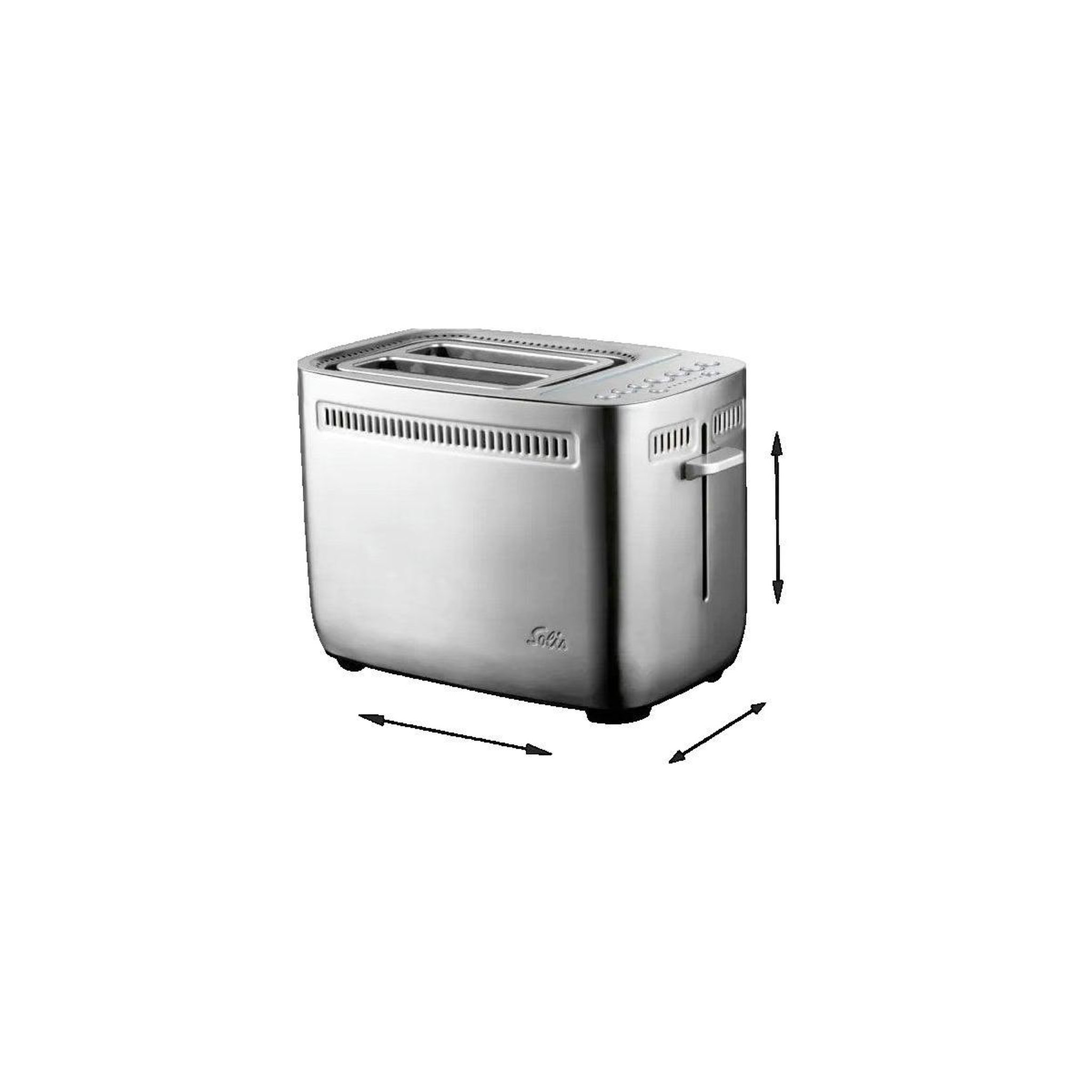 Voir la diapositive 2 : Solutil Grille-pain Solis avec fonction turbo et 7 niveaux de doré