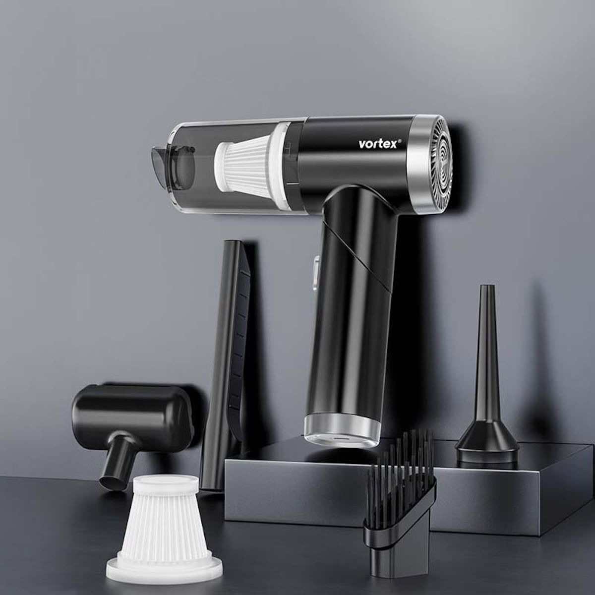 VORTEX Aspirateur à Main Pliable Noir Crc100_black De Vortex