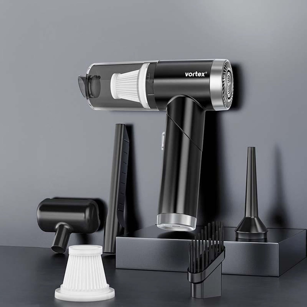 VORTEX Aspirateur à Main Pliable Noir Crc100_black De Vortex