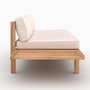 Voir la diapositive 3 : Rendez vous déco Canapé de jardin en teck massif et coussin blanc 2 places-Nadila
