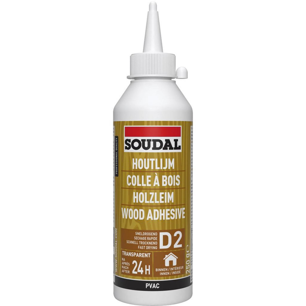 Soudal Colle à bois rapide blanche 250g
