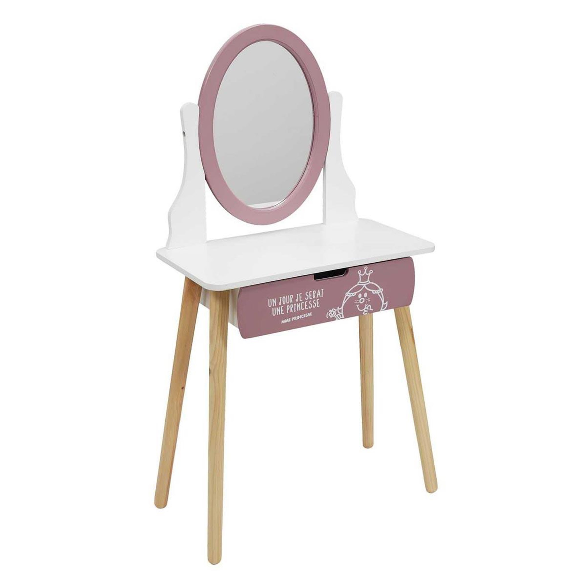 The Home Deco Factory Coiffeuse enfant  monsieur madame  108cm rose