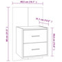 Voir la diapositive 6 : VIDAXL Table de chevet murale Chene marron