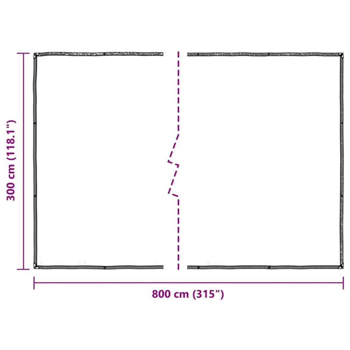 VIDAXL Housse de protection plantes avec œillets 3x8 m polyethylene
