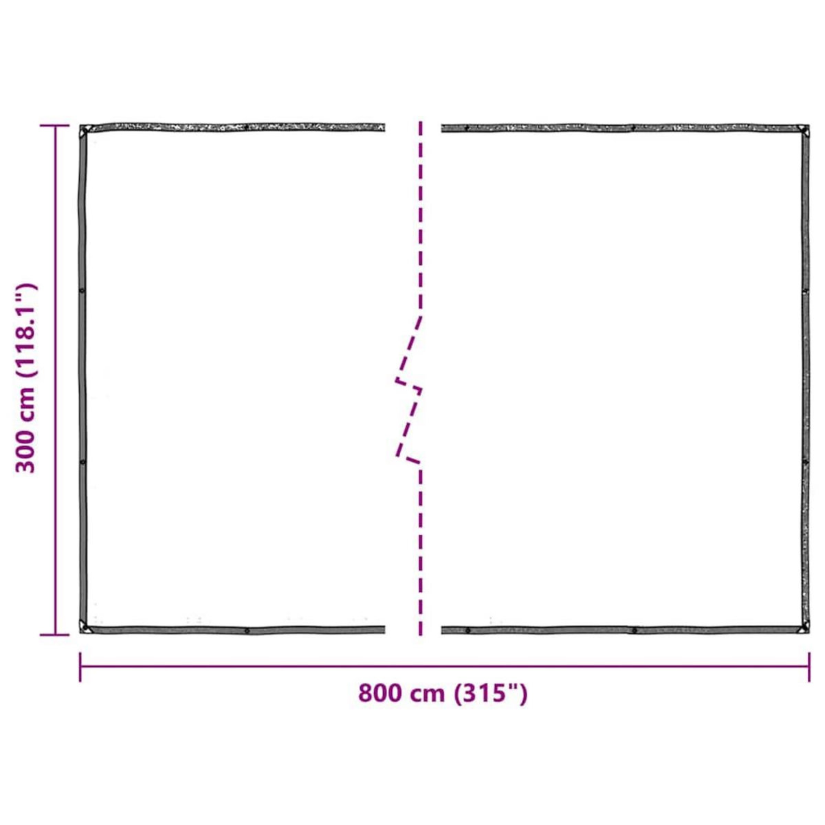 VIDAXL Housse de protection plantes avec œillets 3x8 m polyethylene