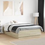 VIDAXL Cadre de lit sans matelas chene sonoma 140x190 cm