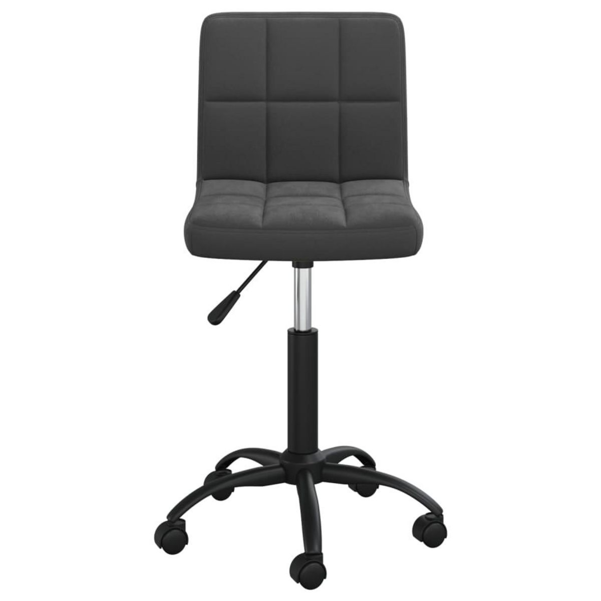 VIDAXL Chaise pivotante de bureau Noir Velours