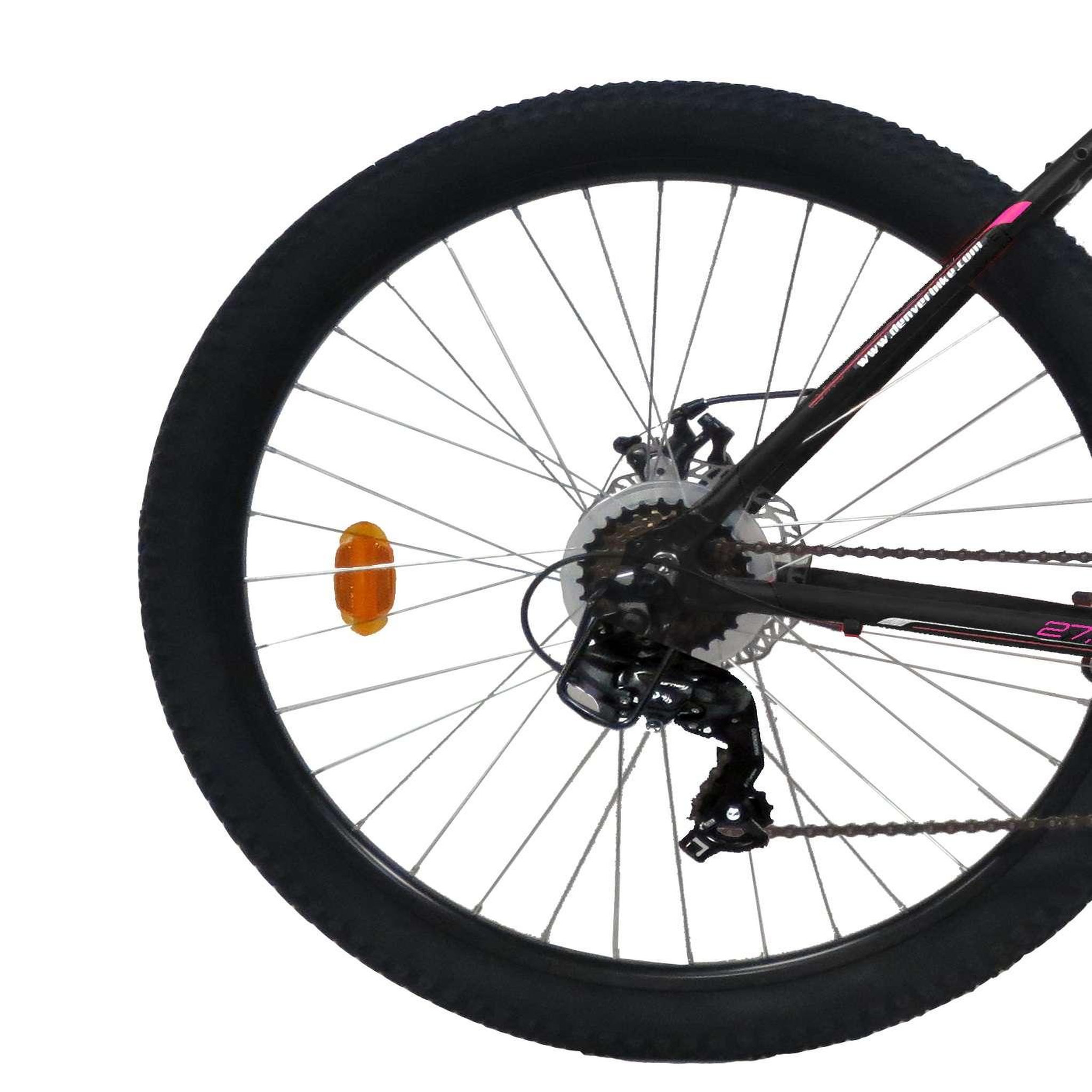Voir la diapositive 2 : FREERIDER Vélo VTT 27,5'' Rigide Femme   Freerider   avec cadre rigide en aluminium - Double Freins à Disque - Dérailleur Shimano - Fourche télescopique et Jantes en aluminium renforcées noires
