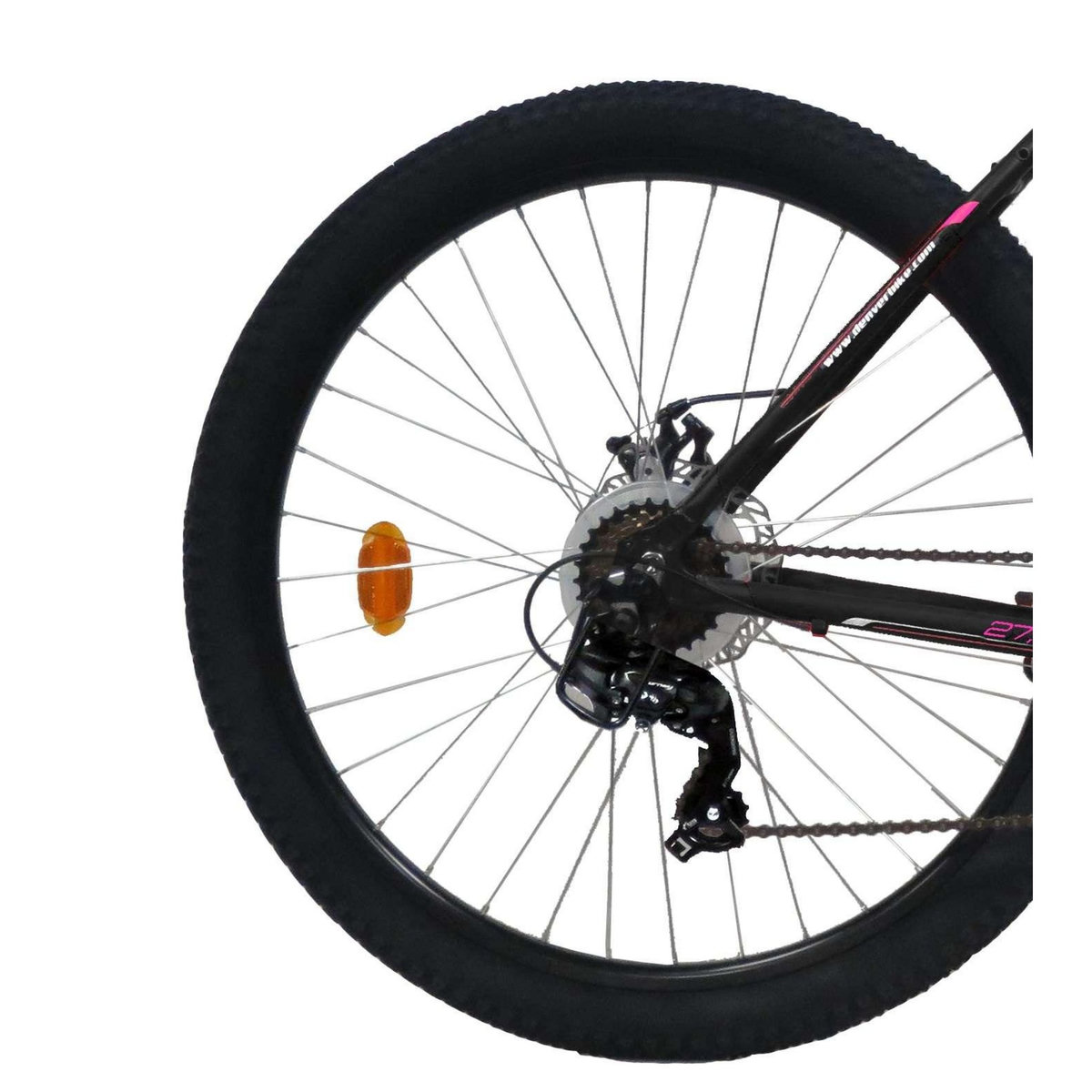 FREERIDER Vélo VTT 27,5'' Rigide Femme   Freerider   avec cadre rigide en aluminium - Double Freins à Disque - Dérailleur Shimano - Fourche télescopique et Jantes en aluminium renforcées noires