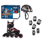 FILA Pack Fila jr j-one noir/rouge T36-40 + tripack + casque