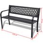 Voir la diapositive 4 : VIDAXL Banc de jardin 118 cm Acier Noir