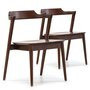 Voir la diapositive 1 : VS VENTA-STOCK Pack 2 chaises Venus, Couleur Noyer, Bois Massif, 58 cm x 57,5 cm x 76 cm