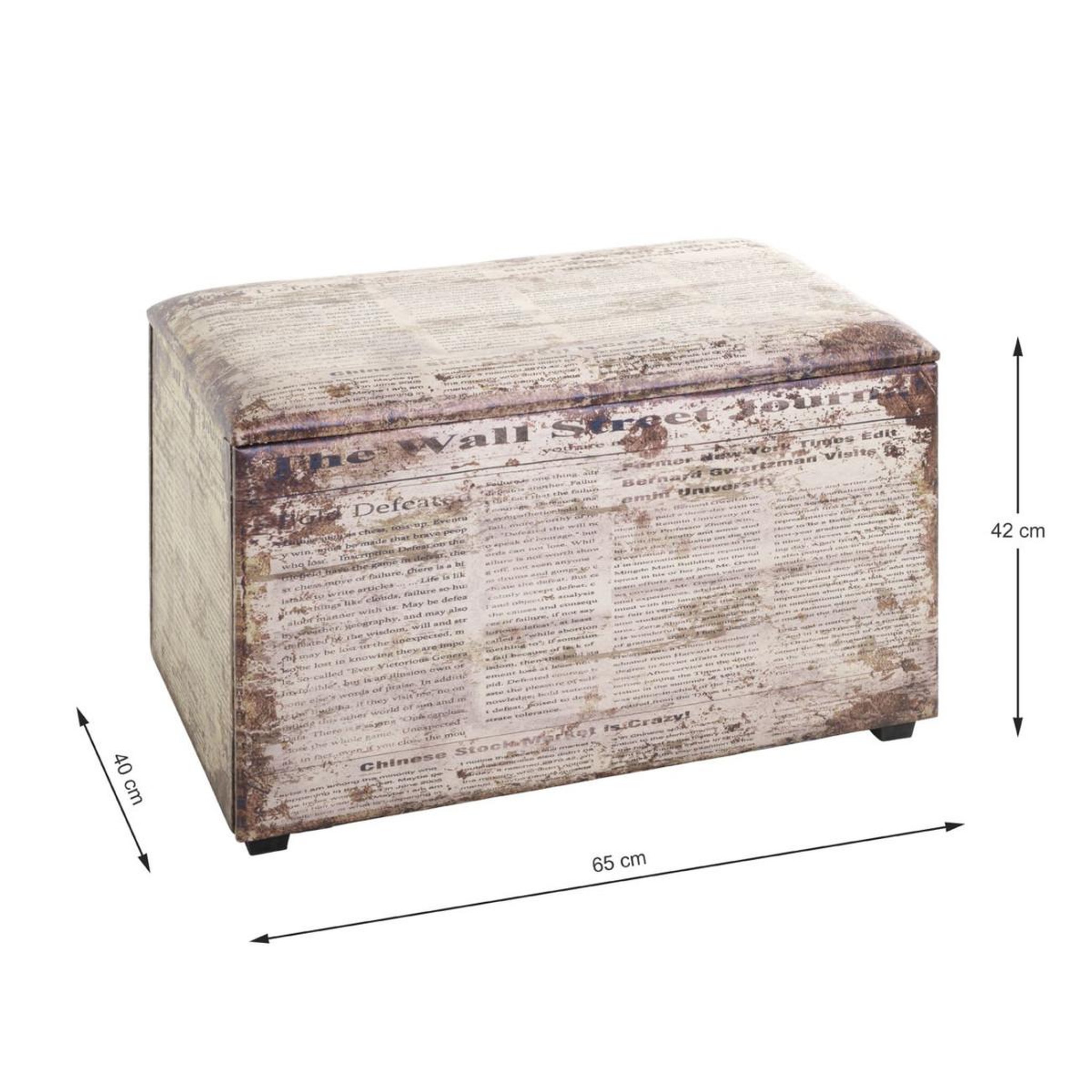 Voir la diapositive 5 : Paris Prix Coffre de Rangement Vintage  Era  65cm Naturel