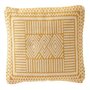 Voir la diapositive 1 : Paris Prix Coussin Déco  Bali  42x42cm Blanc & Ocre