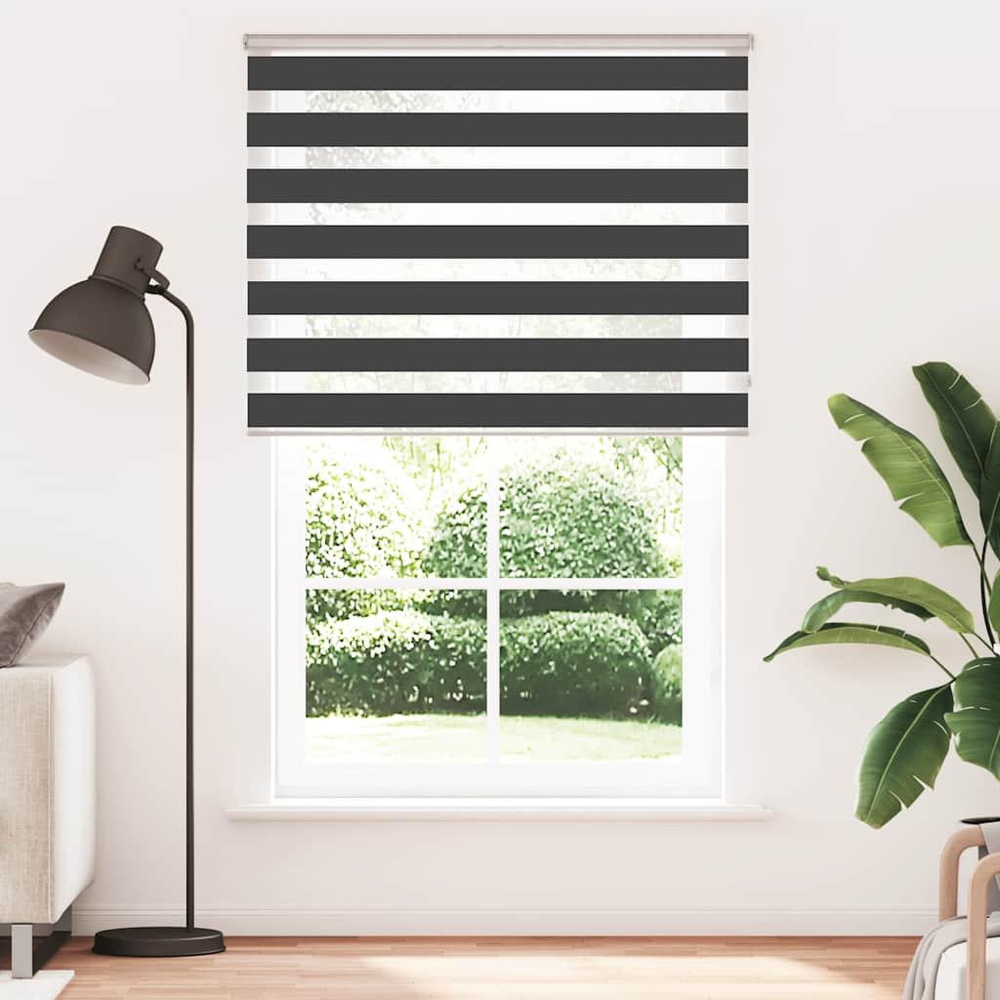 Voir la diapositive 2 : VIDAXL Store zebre noir 150x230 cm largeur du tissu 145,9 cm polyester