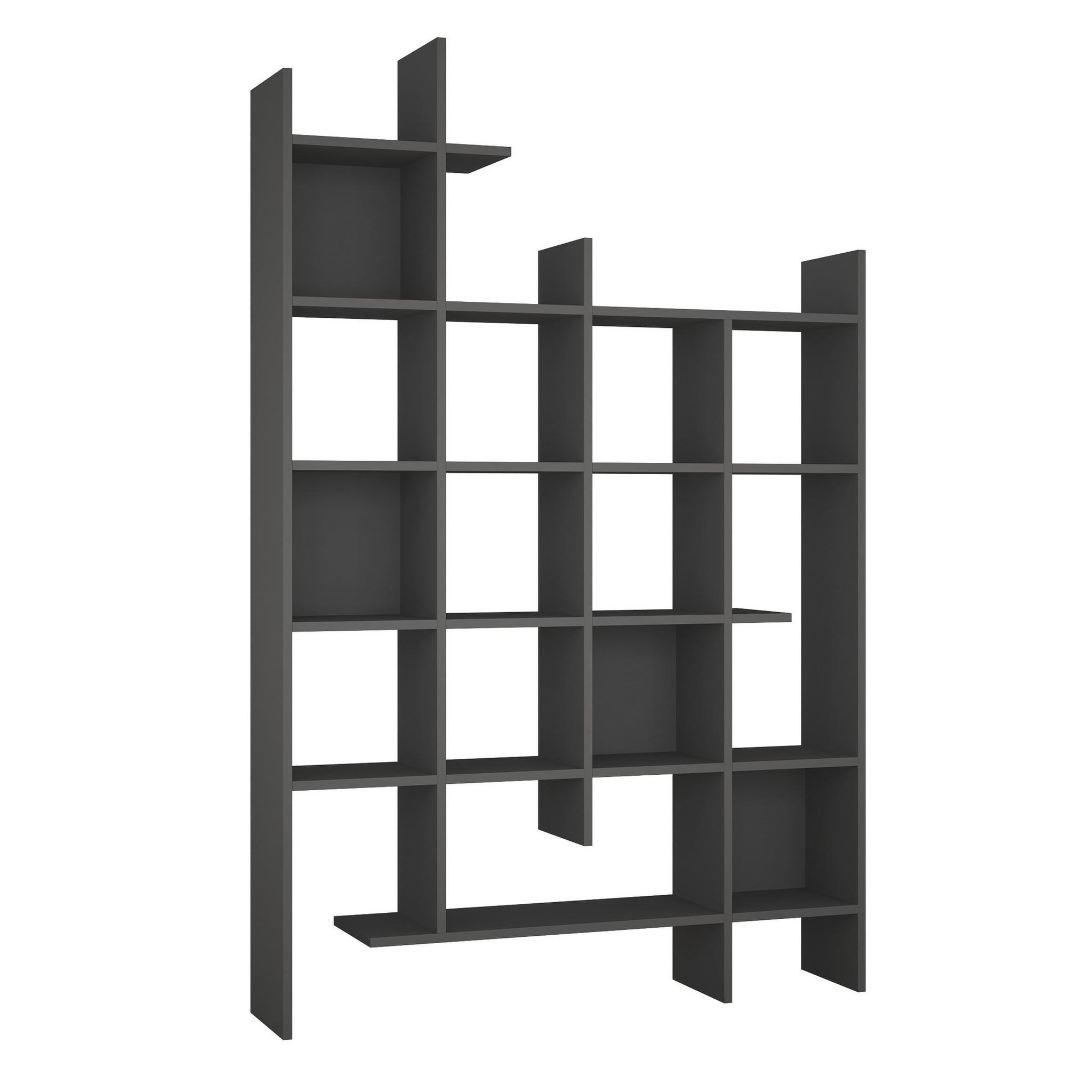 Habitat et Jardin Bibliothèque en bois  manco  - 122 x 25 x 188 cm - anthracite