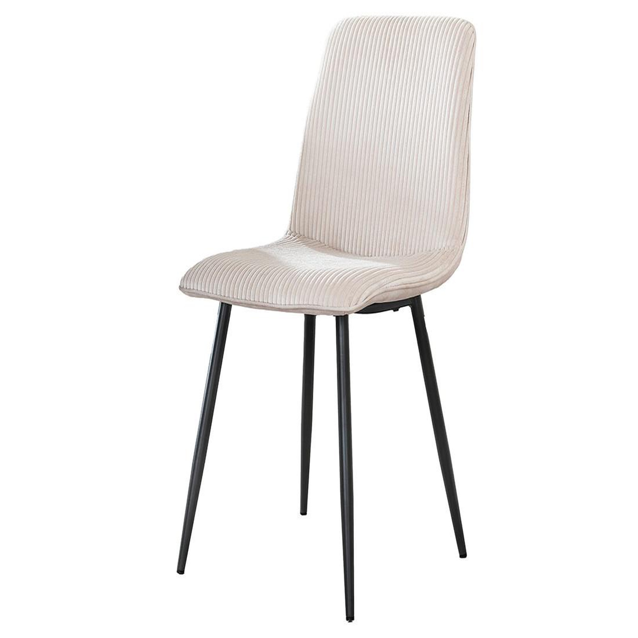 Voir la diapositive 2 : BEST MOBILIER Iris - lot de 4 chaises - en velours côtelé et velours